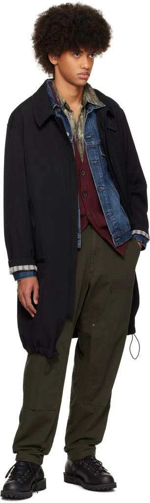 YOHJI YAMAMOTO Khaki Scandal Katsuragi Side Elastic String Trousers 4