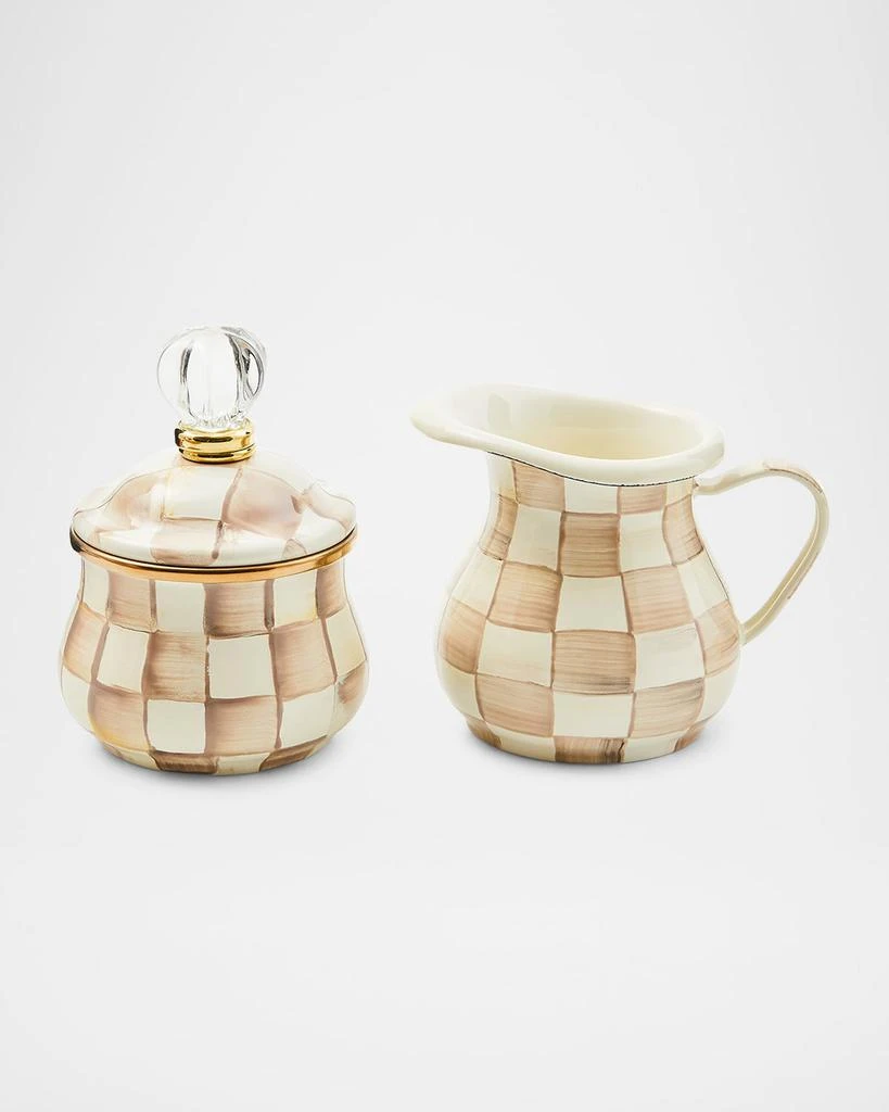 MacKenzie-Childs Mocha Check Little Creamer 3