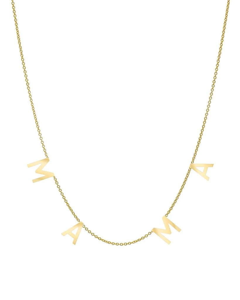 Zoe Lev Jewelry 14k Spaced MAMA Necklace 1