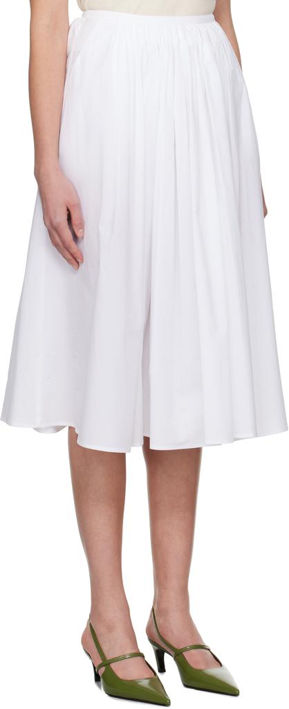 Nothing Written White Serto Gathered Midi Skirt
