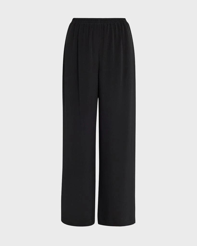 Eskandar Flared Midweight Crepe Trousers 1