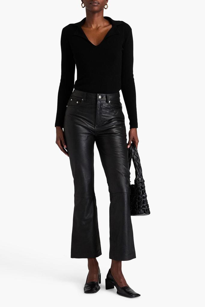 Muubaa Leather flared pants