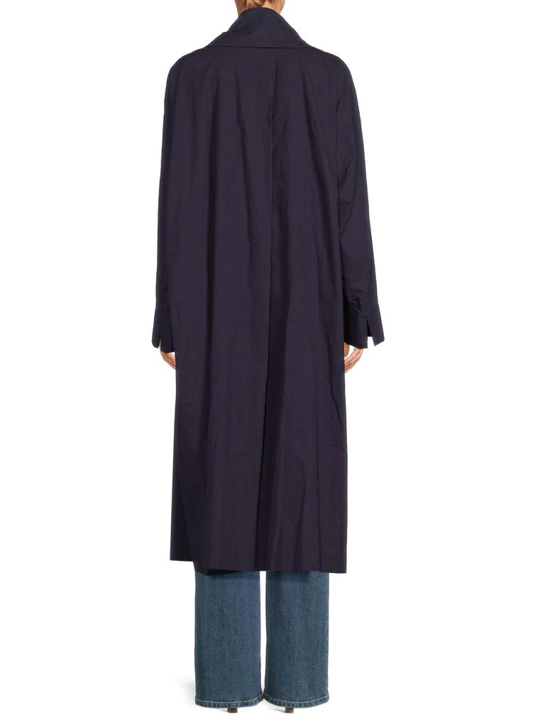 Issey Miyake Cotton Double-Breasted Trench Coat 2