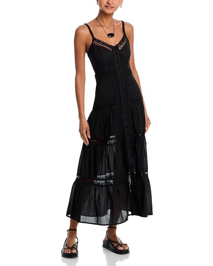 AQUA Lace Inset Midi Dress - Exclusive 1