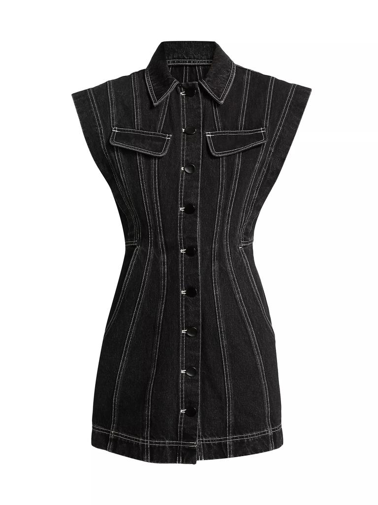 Acler Eagleton Denim Sleeveless Minidress