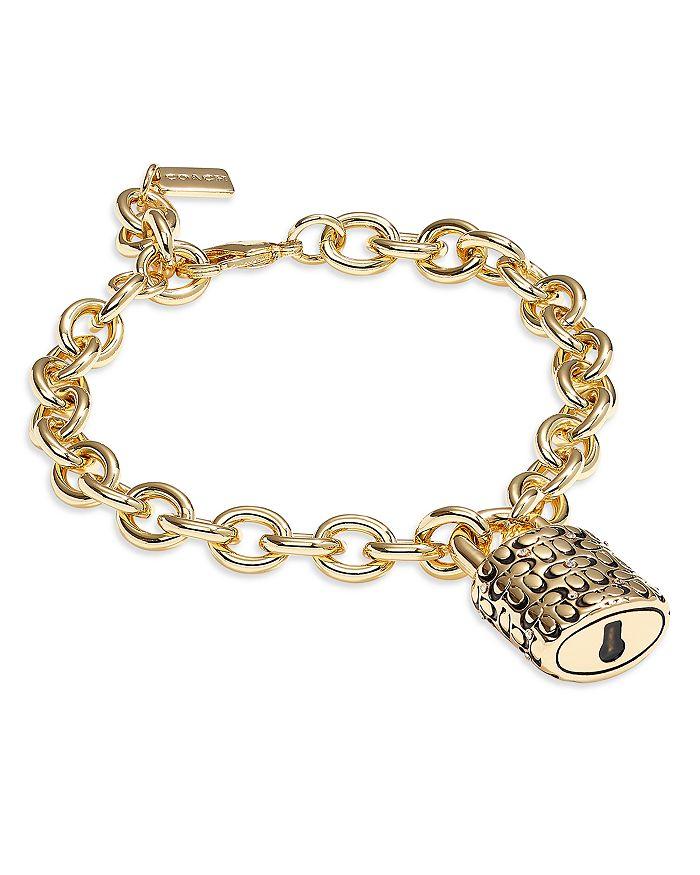 COACH Logo Padlock Charm Bracelet