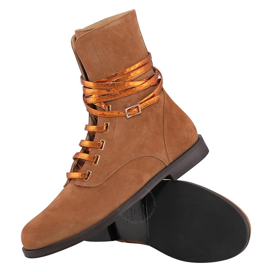 GIANNICO Ladies Hailey Calf Suede Lace-up Boots