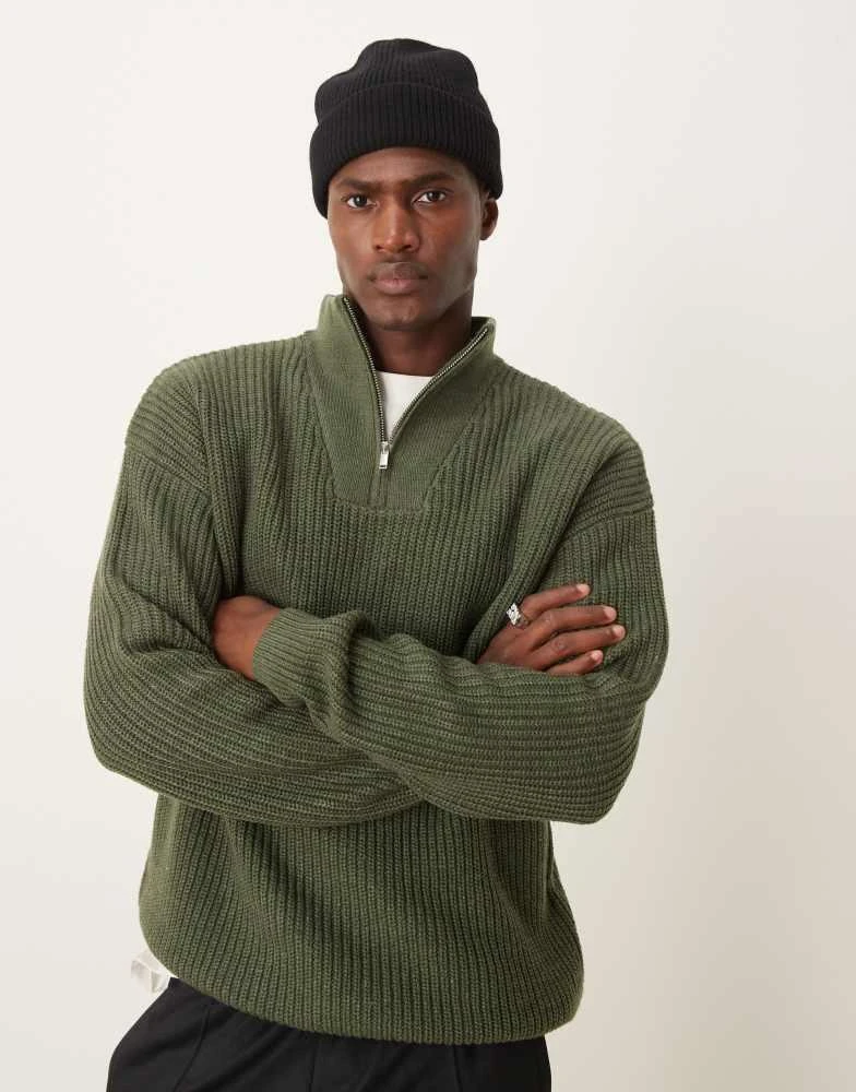 ASOS ASOS DESIGN lambswool fisherman ribbed beanie in black 2