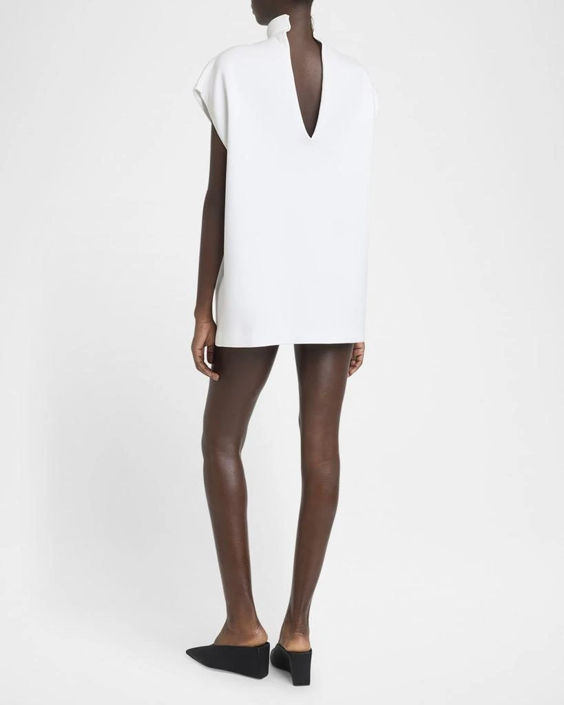 Alaia High-Neck Short-Sleeve Mini Tunic Dress 3