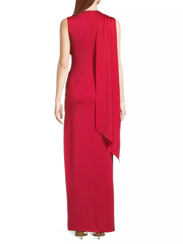 Black Halo Aruna Draped Maxi Dress 5