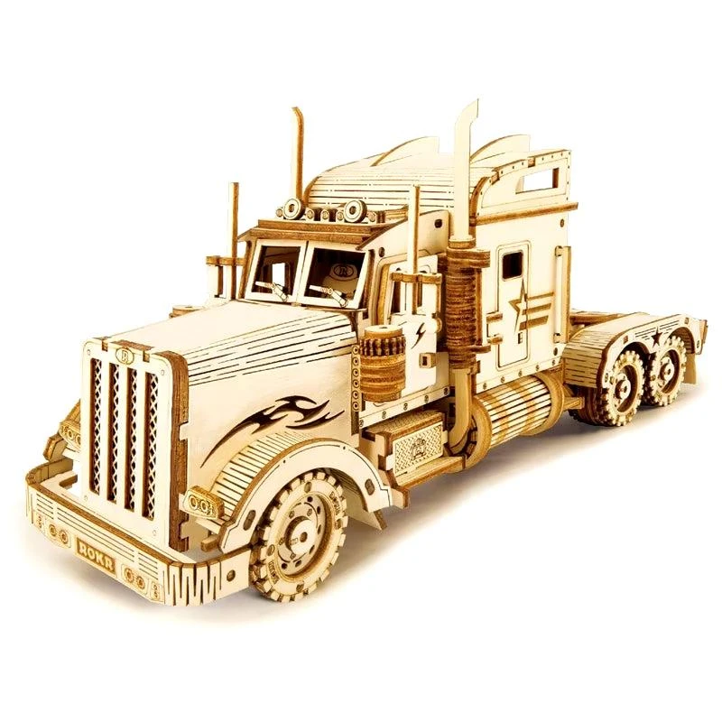Robotime Rokr 3D Wooden Puzzle Building Kits: Montessori Educational Toys Featuring - Army Jeep 4