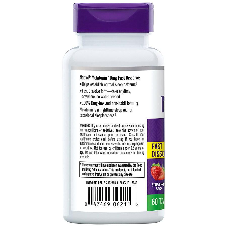 Natrol Melatonin 10 mg Fast Dissolve Tablets Strawberry