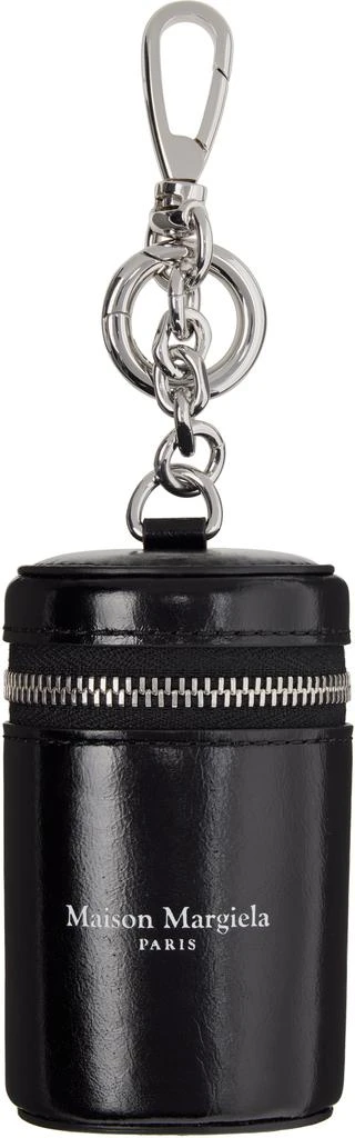 MAISON MARGIELA Black Cylindrical Pouch Charm Keychain