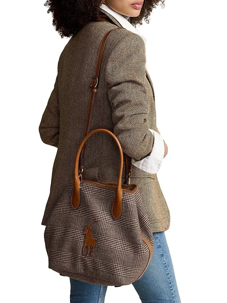 Ralph Lauren Wool Glen Plaid Medium Tote Bag 3