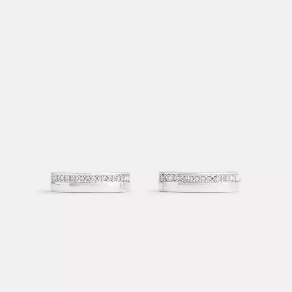Coach Pavé Hoop Earrings 2