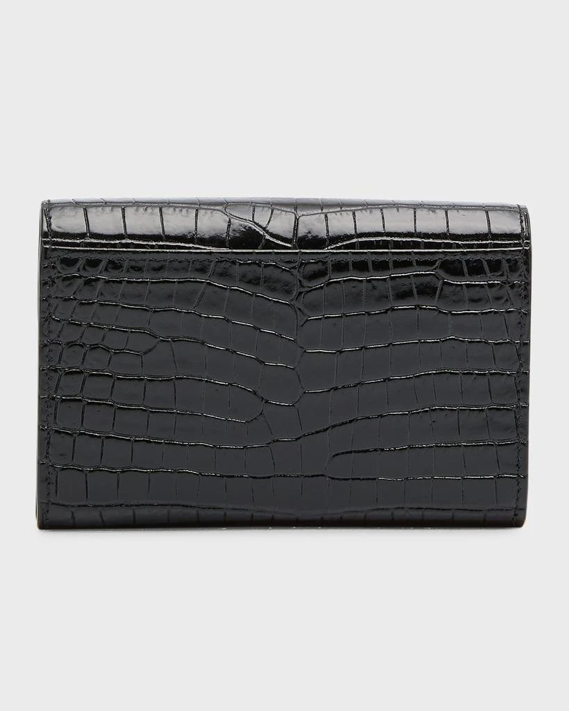 Yves Saint Laurent YSL Monogram Small Wallet on Chain in Croc-Embossed Leather 3
