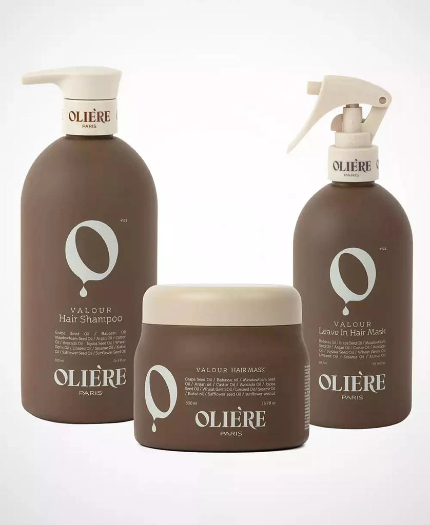 Oliere Paris Valour Essential Smoothing Hair Care Trio $219 Value