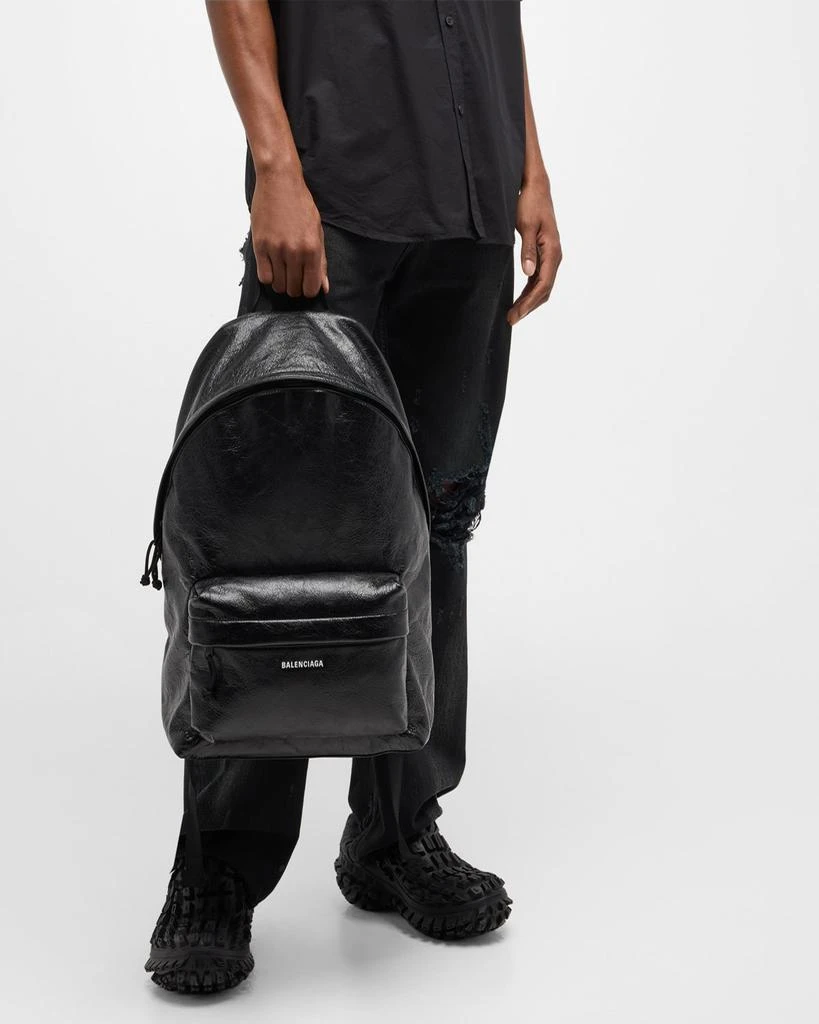 Balenciaga Men's Explorer Leather Backpack 4