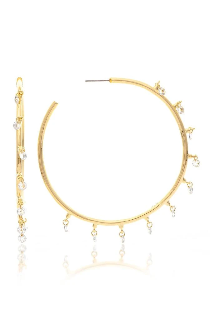 Rivka Friedman Cubic Zirconia Hoop Earrings 1