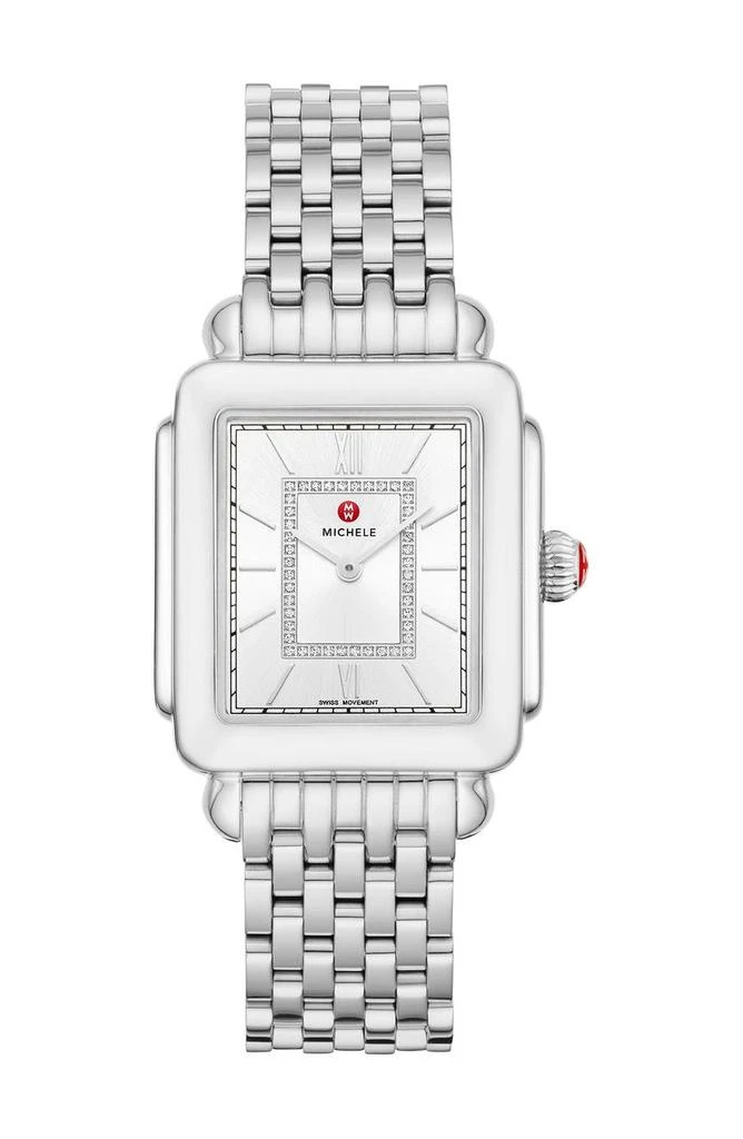 Michele Women's Deco II Diamond Bracelet Watch, 20mm x 43mm - 0.11 ctw 1