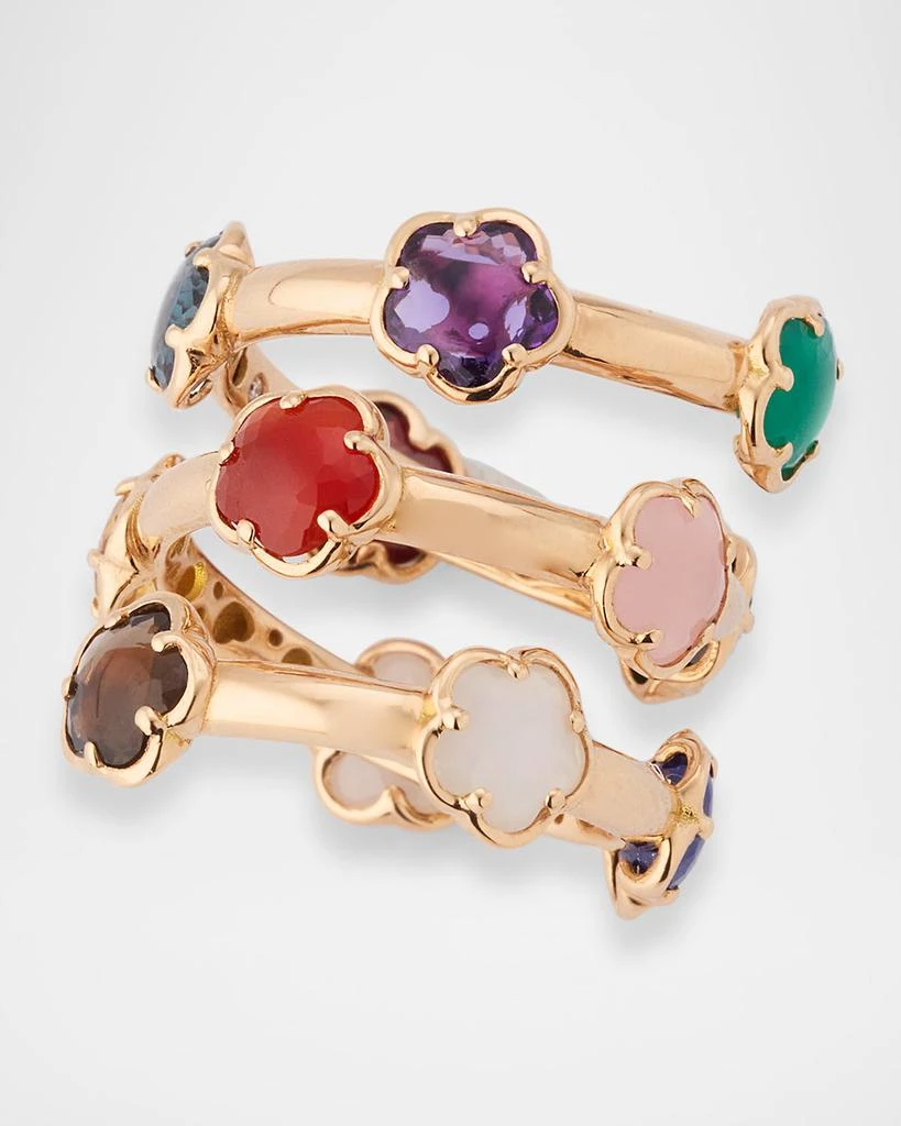 Pasquale Bruni 18K Rose Gold Figlia dei Fiori Ring with Multicolor Stones 3
