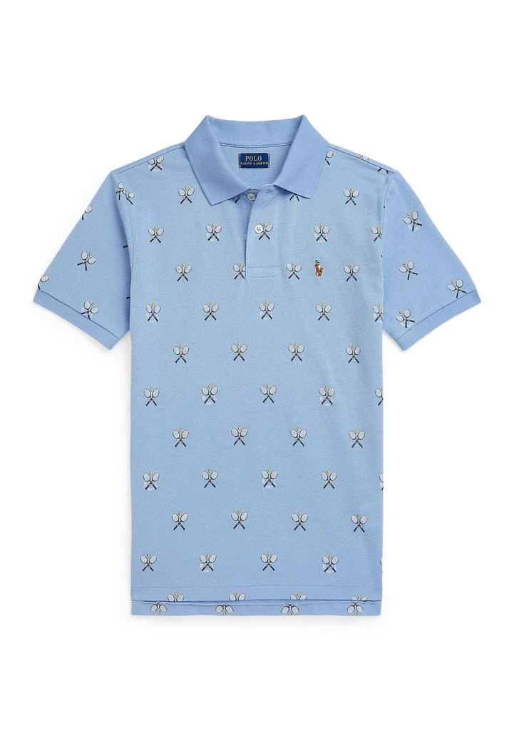 Ralph Lauren Boys 8-20 Tennis-Print Cotton Mesh Polo Shirt