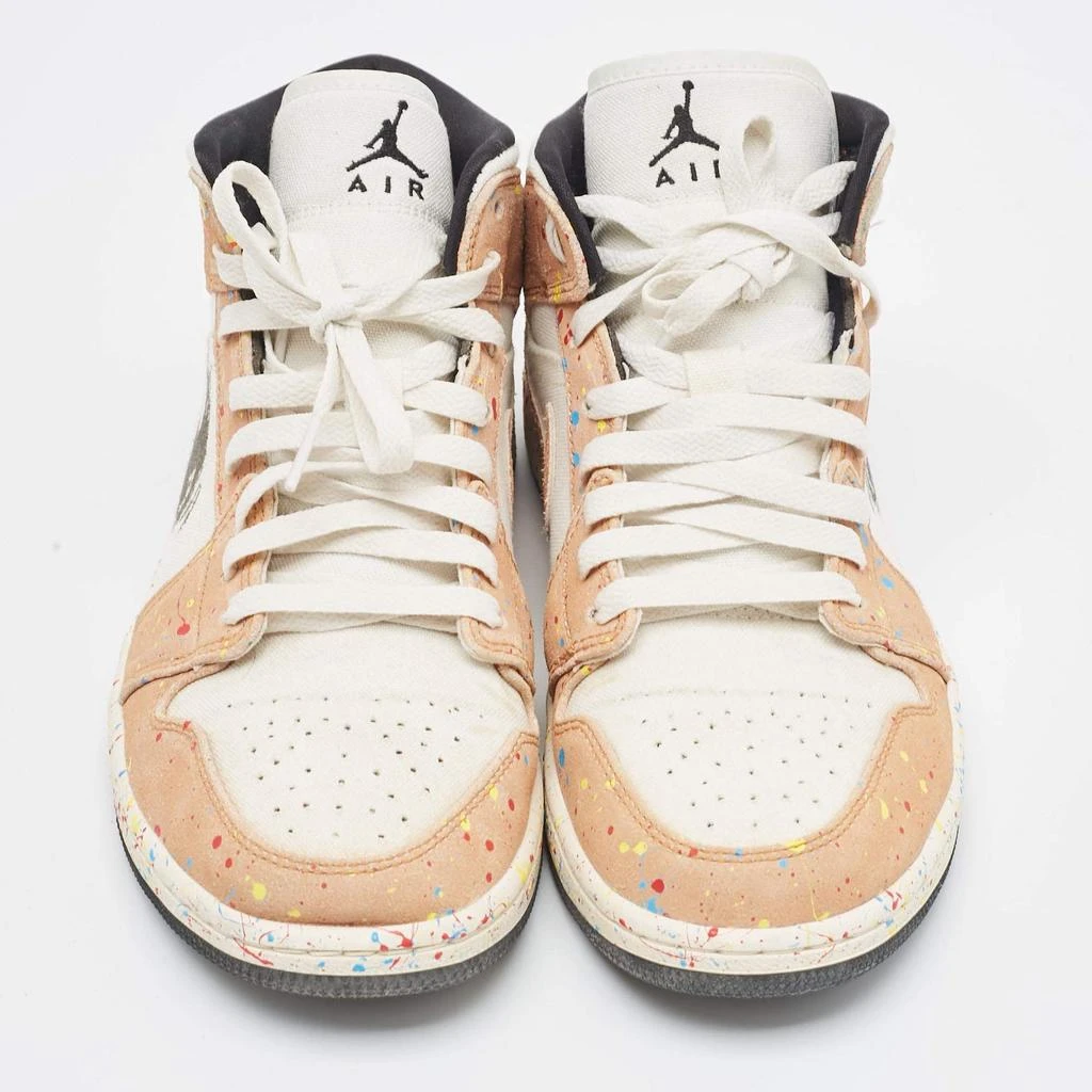 Jordan Air Jordans Multicolor Suede and Canvas Jordan 1 Mid SE Brushstroke Sneakers Size 42 3