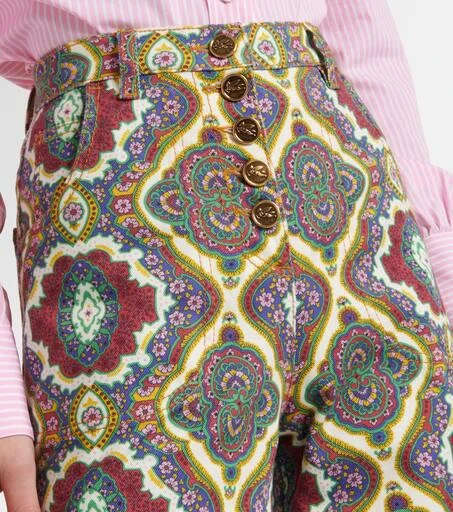 ETRO Printed high-rise wide-leg jeans 4