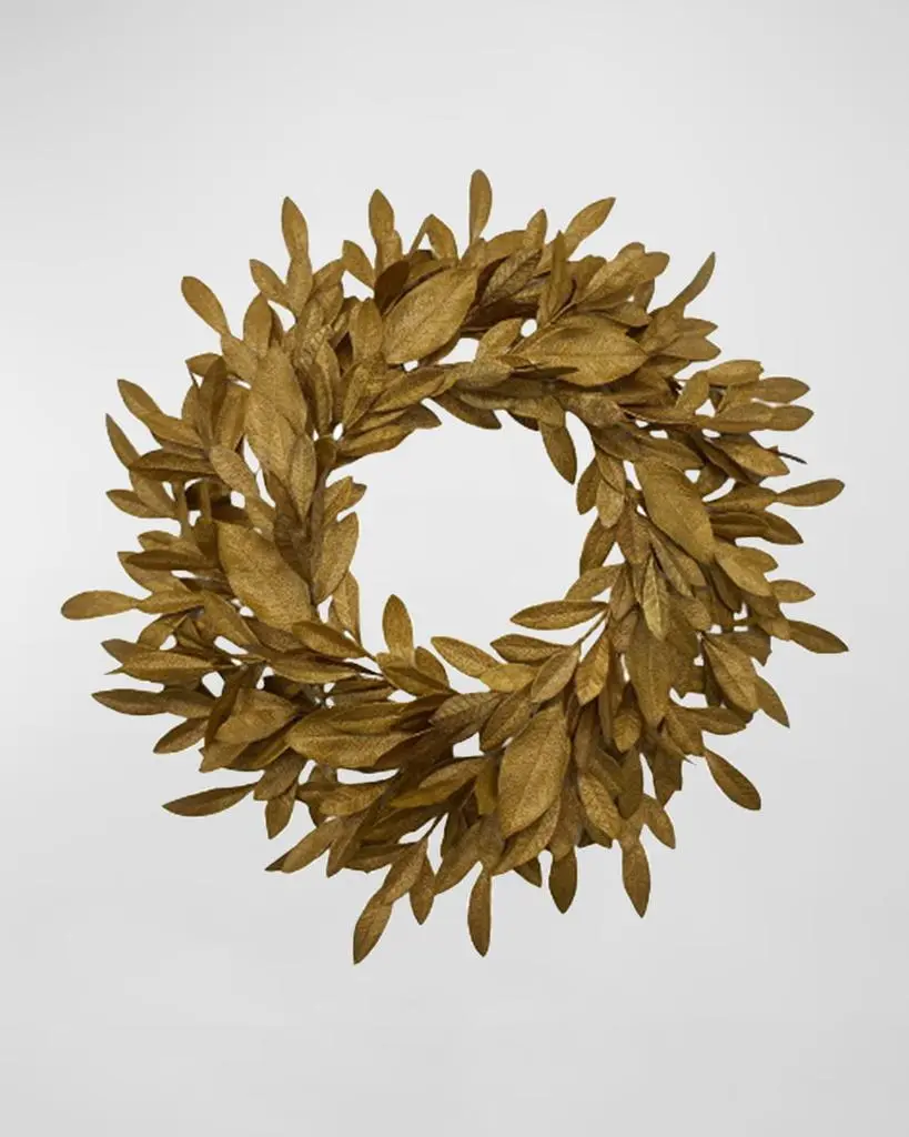 Winward Home Golden Eucalyptus and Magnolia Leaf Wreath, 36"