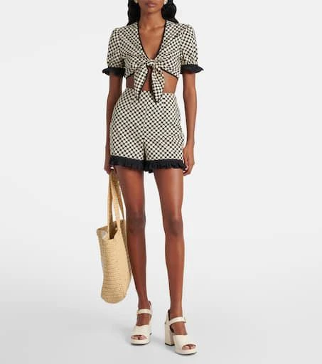 Valentino Plus De Pois cotton poplin shorts 2