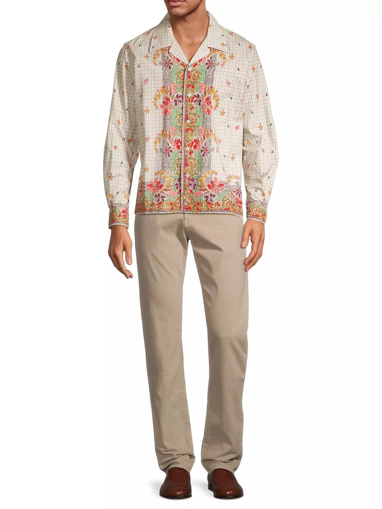 Bode Gladiolus Long-Sleeve Shirt