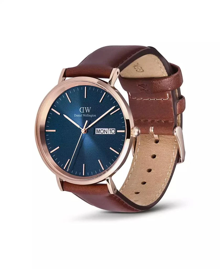 Daniel Wellington Men's Analog Brown Leather Watch, 40mm 4