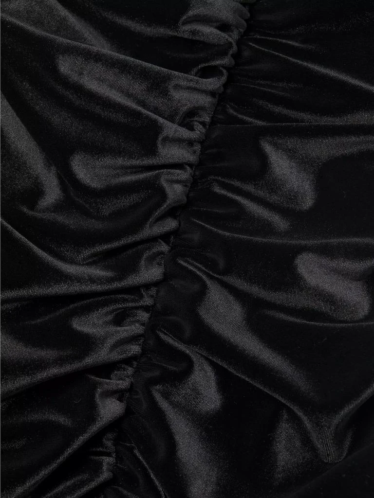 Katie May Velvet Strapless Ruched Minidress 6