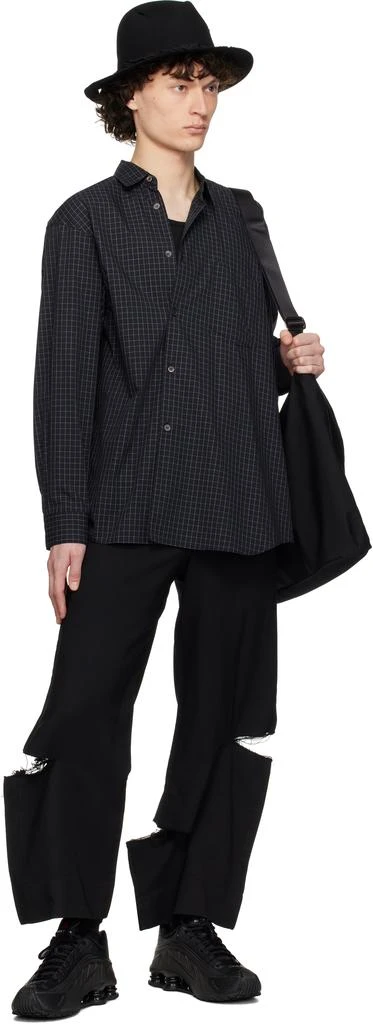 Black Comme des Garçons Black Windowpane Shirt 4