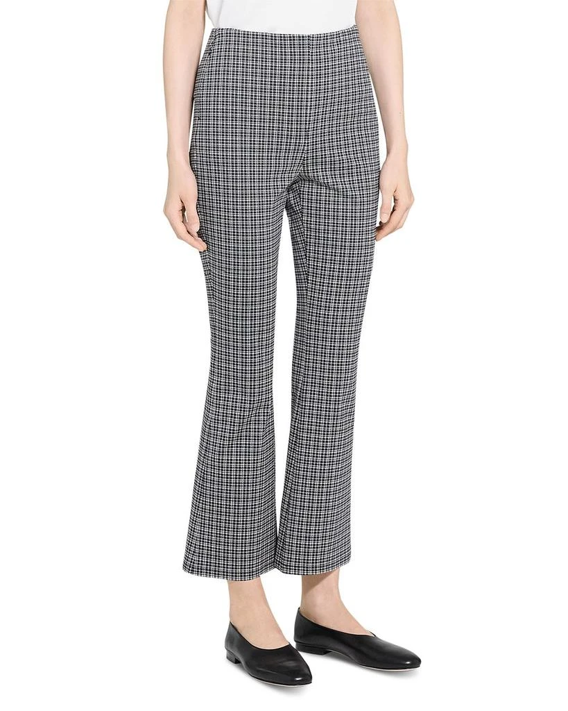Theory Kick Flare Plaid Pants 4