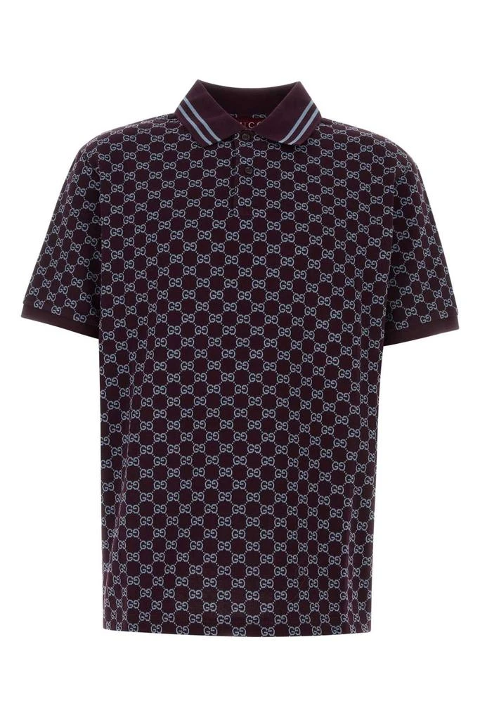 Gucci Gucci All-Over Monogrammed Collared Polo Shirt 1