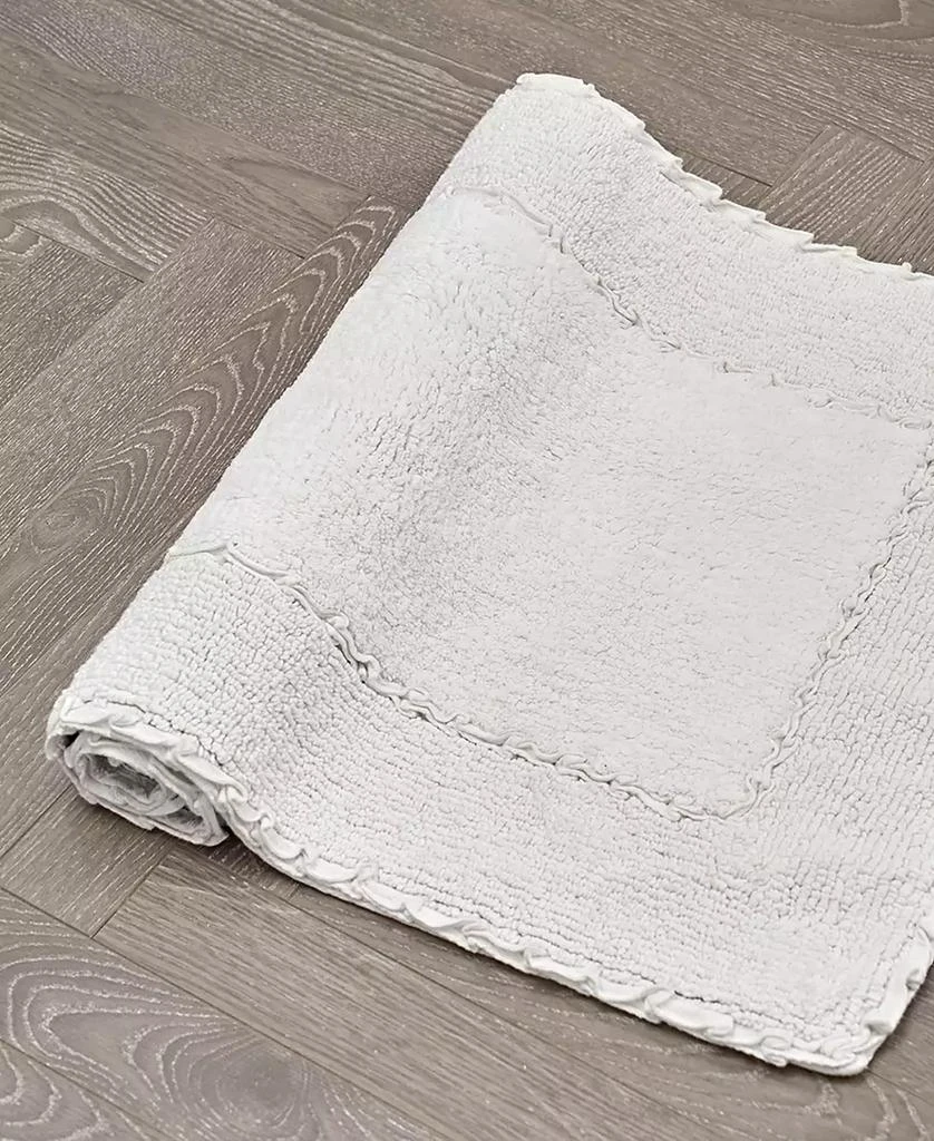 Laura Ashley Ruffled Cotton Bath Rug 3