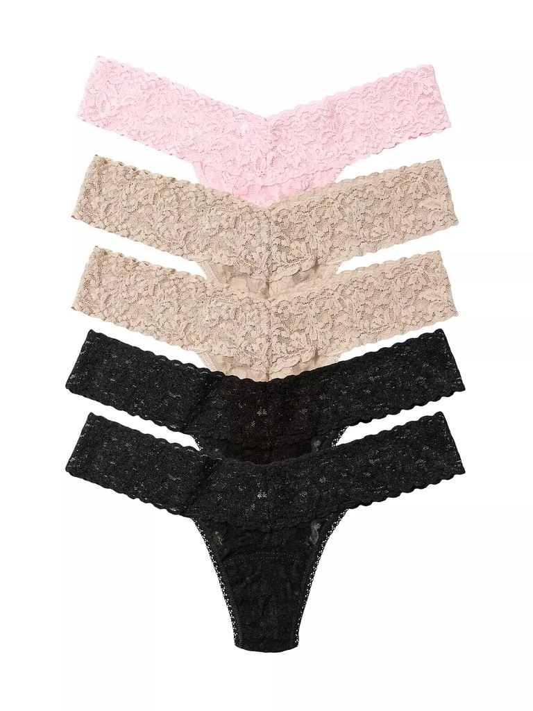 Hanky Panky Signature Lace 5-Pack Low-Rise Thong Set 1