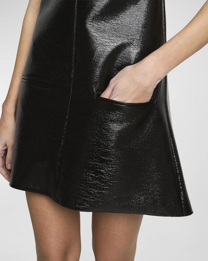 courreges 2-Pocket Vinyl A-Line Mini Dress 5