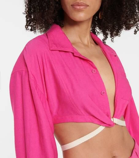 Jacquemus La Chemise Laurier cropped shirt 5