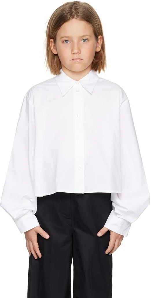 MM6 Kids White Layered Shirt 1