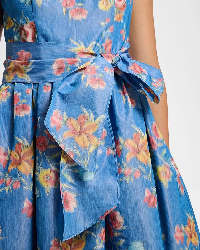 Shoshanna Wren Bow Floral-Print Midi Dress 4