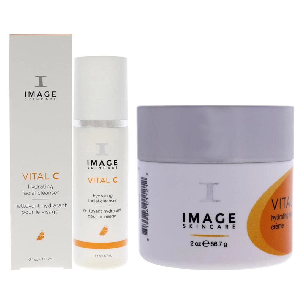 IMAGE Vital C Hydrating Facial Cleanser and Vital C Hydrating Repair Creme Kit by for Unisex - 2 Pc Kit 6oz Cleanser, 0.5oz Gel