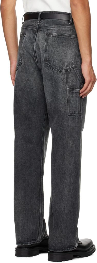 AURALEE Black Selvedge Faded Heavy Painter Jeans 3
