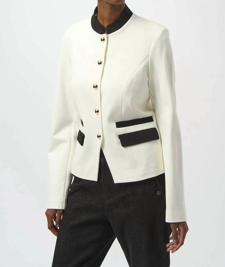 JOSEPH RIBKOFF Joseph Ribkoff - Long Sleeves Mandarin Collar Jacket