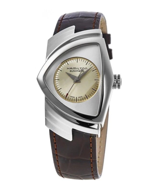 Hamilton Hamilton Ventura Automatic Beige Dial Leather Strap Women's Watch H24515521 1