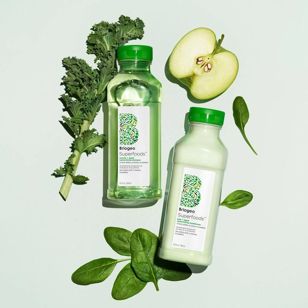 Briogeo Superfoods Kale, Apple, Matcha and Apple Replenishing Shampoo and Conditioner Duo 5