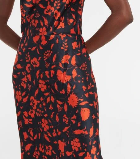 Lee Mathews Bella floral silk slip midi skirt 4