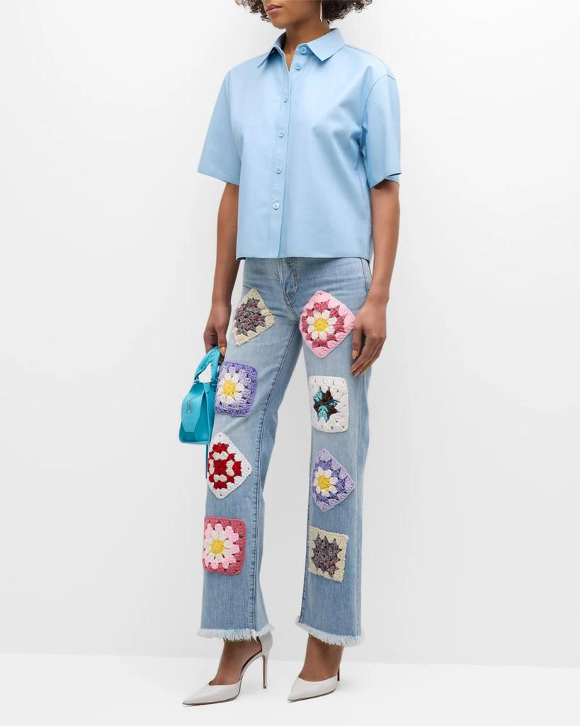 Cout De La Liberte Carrie Crochet Patch Jeans 3