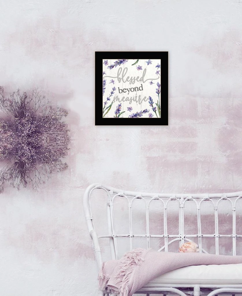 Hivvago Blessed Beyond Measure Black Framed Print Wall Art 3